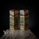 Aqua Onyx Square Table Lamp (Small Pair #66)