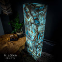 Argentina Blue Onyx Floor Lamp - Medium - 55"H - 16"W x 8"W - Rectangle - #1