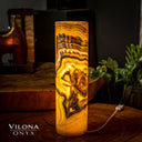Honeycomb Onyx Lamp (Cylinder Table Lamp #6)