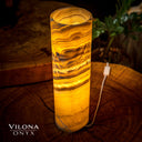 Honeycomb Onyx Lamp (Cylinder Table Lamp #6)