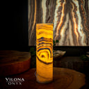 Honeycomb Onyx Lamp (Cylinder Table Lamp #6)