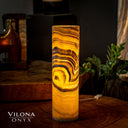 Honeycomb Onyx Lamp (Cylinder Table Lamp #6)