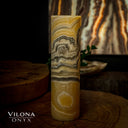 Honeycomb Onyx Lamp (Cylinder Table Lamp #6)