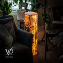 Sahara Onyx Floor Lamp - Small - 39.75"H x 12"W - Cylinder #1