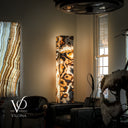 Sahara Onyx Floor Lamp - Exotic - Polished - Medium - 55"H x 12"W - Square - #3
