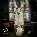 Sahara Onyx Floor Lamp - Exotic - Polished - Medium - 47.5"H x 12"W - Square - #4