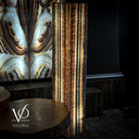 Tangerine Onyx Floor Lamp - Large - 63"H x 12"W - Square - #1
