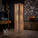 Tangerine Onyx Floor Lamp - Medium - 51.5"H x 12"W - Square
