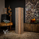 Tangerine Onyx Floor Lamp - Medium - 51.5"H x 12"W - Square
