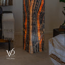 Tangerine Onyx Floor Lamp – 51" Tall × 12" Square #4