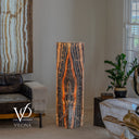 Tangerine Onyx Floor Lamp – 51" Tall × 12" Square #4