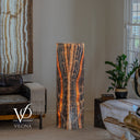 Tangerine Onyx Floor Lamp – 51" Tall × 12" Square #4