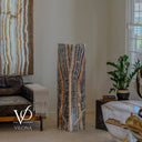 Tangerine Onyx Floor Lamp – 51" Tall × 12" Square #4