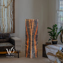 Tangerine Onyx Floor Lamp – 51" Tall × 12" Square #4