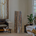 Tangerine Onyx Floor Lamp – 51" Tall × 12" Square #4