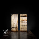 White Ice Onyx (Exotic Table Lamp Pair #6)