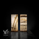 White Ice Onyx (Exotic Table Lamp Pair #6)