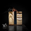 White Ice Onyx (Exotic Table Lamp Pair #6)