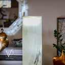 White Ice Onyx Floor Lamp - Small - 39.5"H x 9.5"W - Cylinder - #1