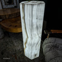 White Ice Onyx Floor Lamp - Small - 39.5"H x 13.5"W - Hexagon - #1