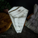 White Ice Onyx Floor Lamp - Small - 39.5"H x 13.5"W - Hexagon - #1