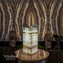 White Ice Onyx Lamp (Table Lamp #6)